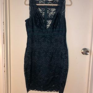 Deep teal blue mid length dress from guess size XL